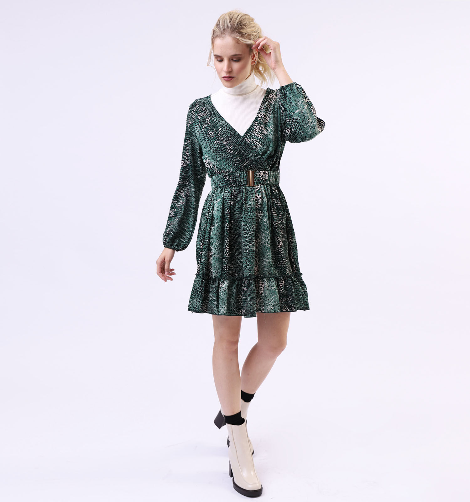 Millenium Groene Jurk Dames Kleedjes Online op TORFS.BE