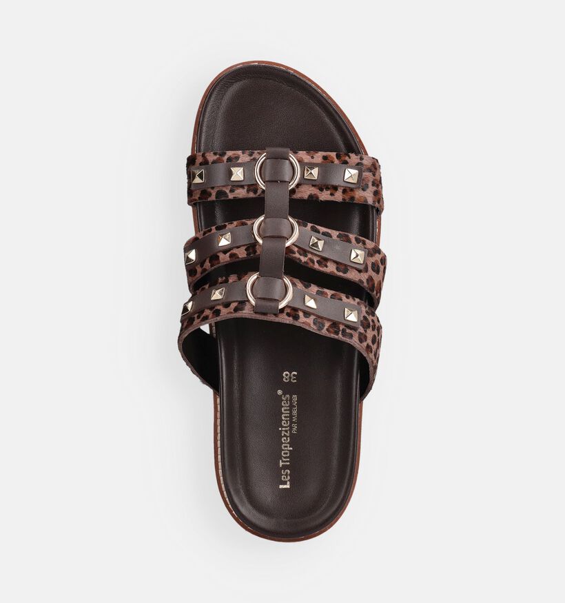 Les Tropeziennes Chyrel Leopard Nu-pieds en Brun pour femmes (373212)