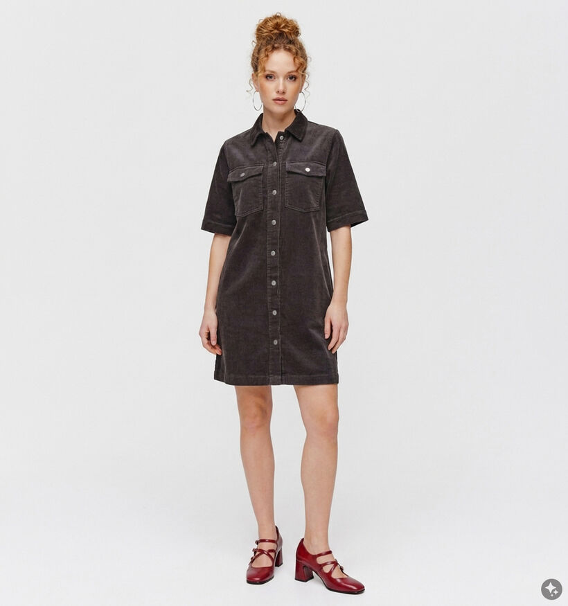 JDY Shiraz Donkerbruine Midi-Jurk voor dames (378318)