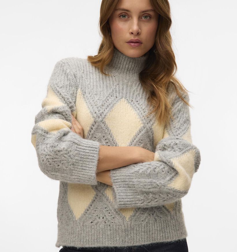 Vero Moda Paloma Pull en Gris pour femmes (364548)