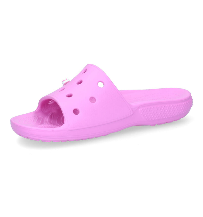 Crocs Classic Slide Nu-pieds en Rose pour femmes (306848)