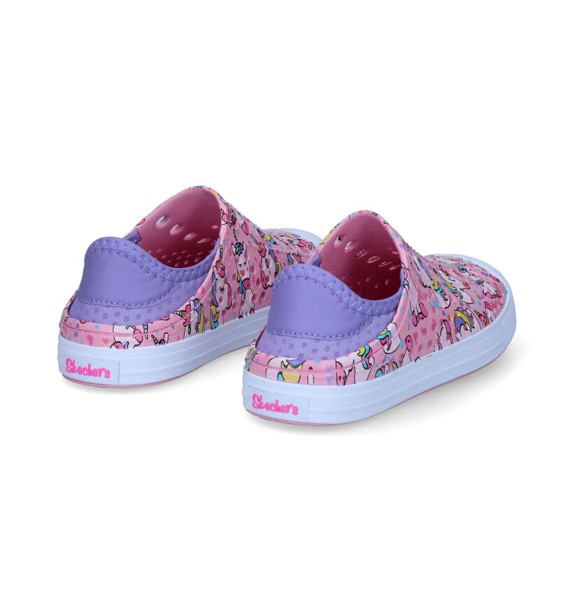 Skechers Foamies - Guzman Steps Sandales en Rose pour filles (307235)