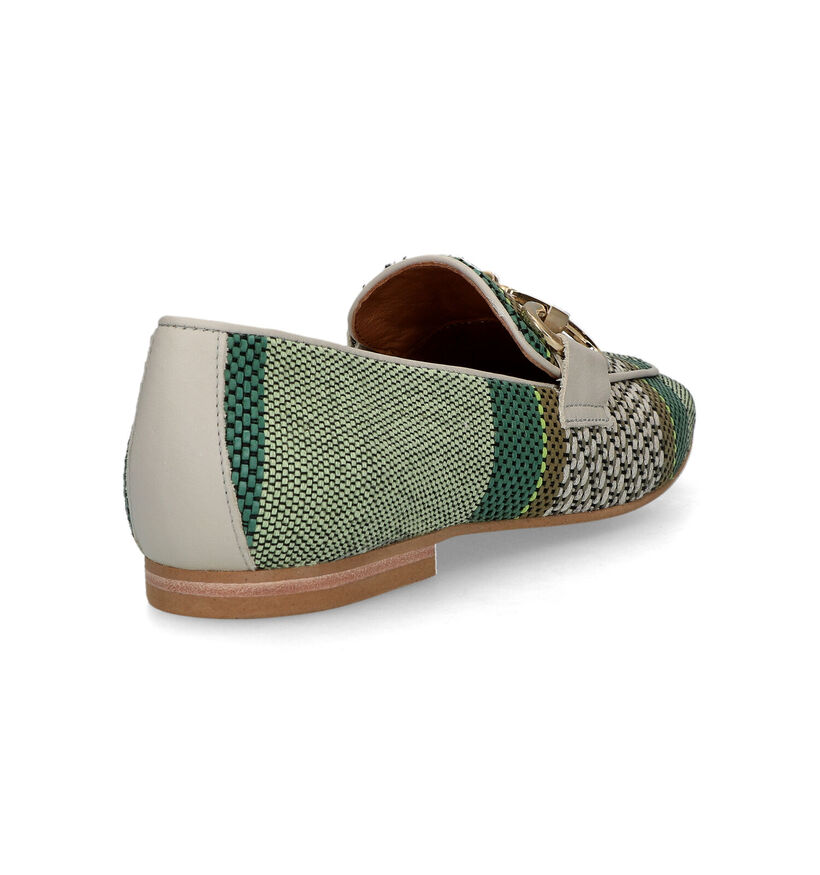 Jhay Loafers en Vert en textile (325531)