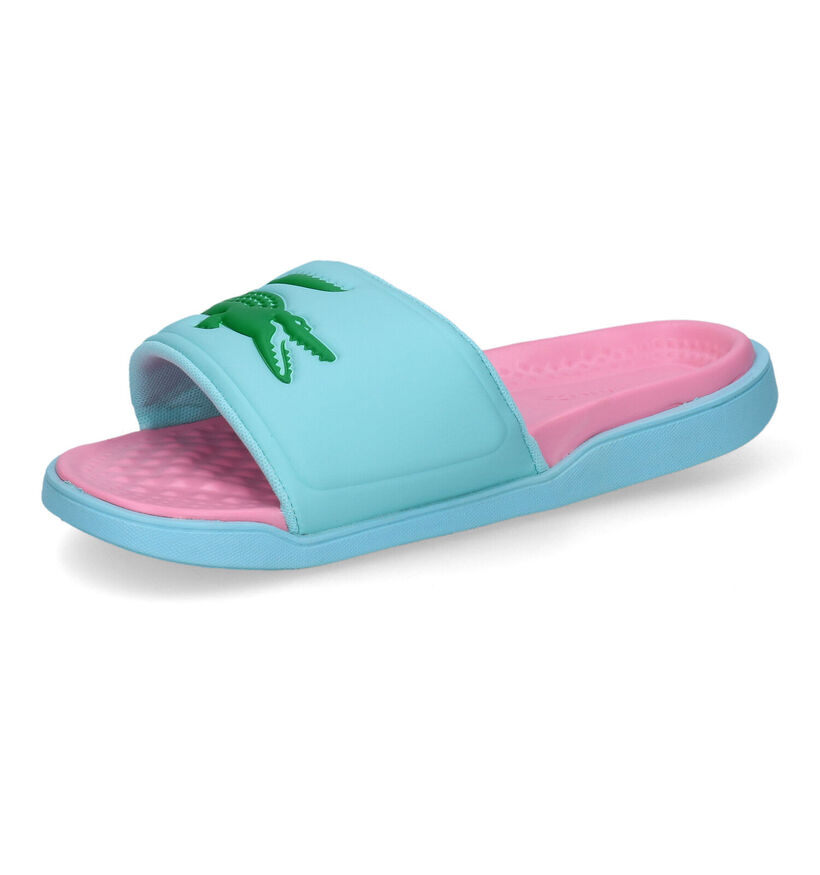 Lacoste Croco Dualiste Claquettes en Turquoise pour femmes (305582)