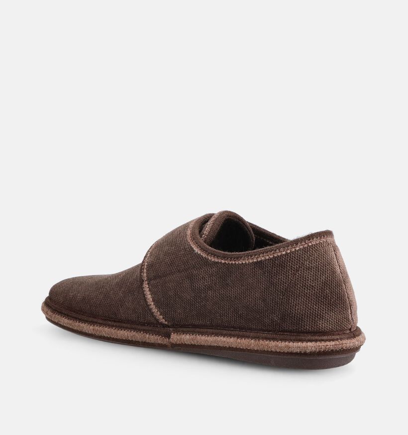 Torfs Home Bruine Pantoffels met Velcro voor heren (381342)