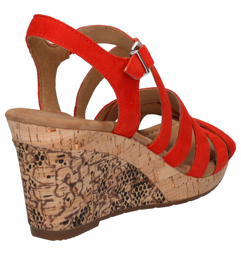 Gabor Sandales en Rouge en nubuck (271752)