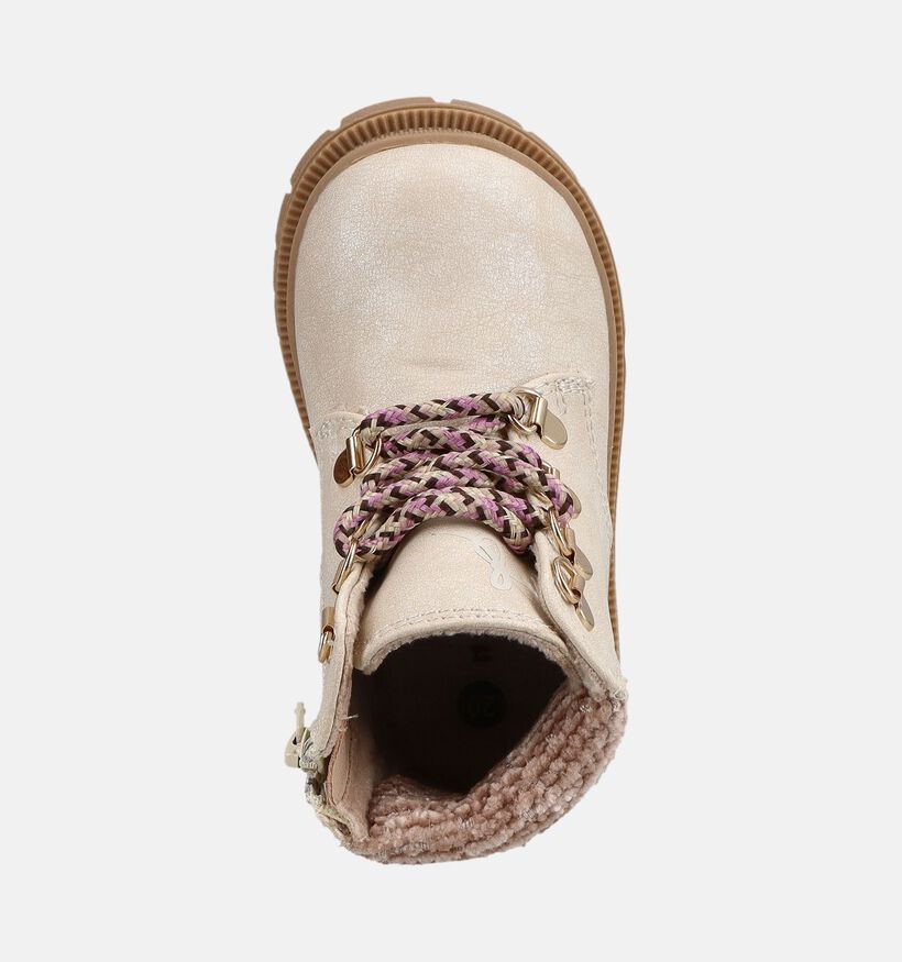Milo & Mila Boots &agrave; lacets en Beige pour filles (379068)