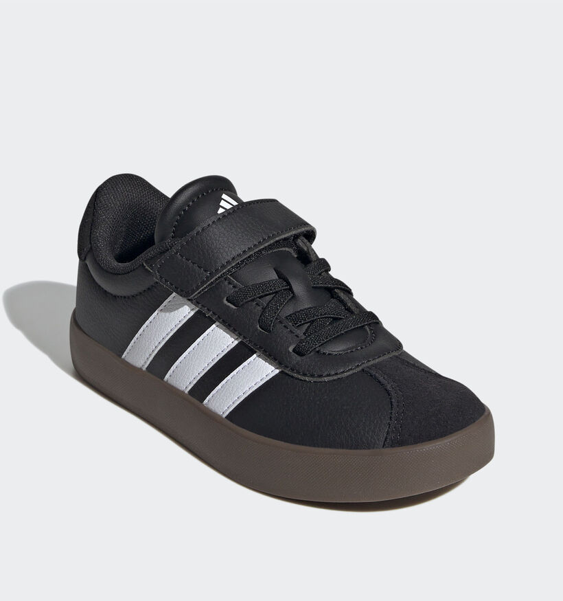 adidas VL Court 3.0 Baskets basses en Noir pour filles, gar&ccedil;ons (365314) - pour semelles orthop&eacute;diques