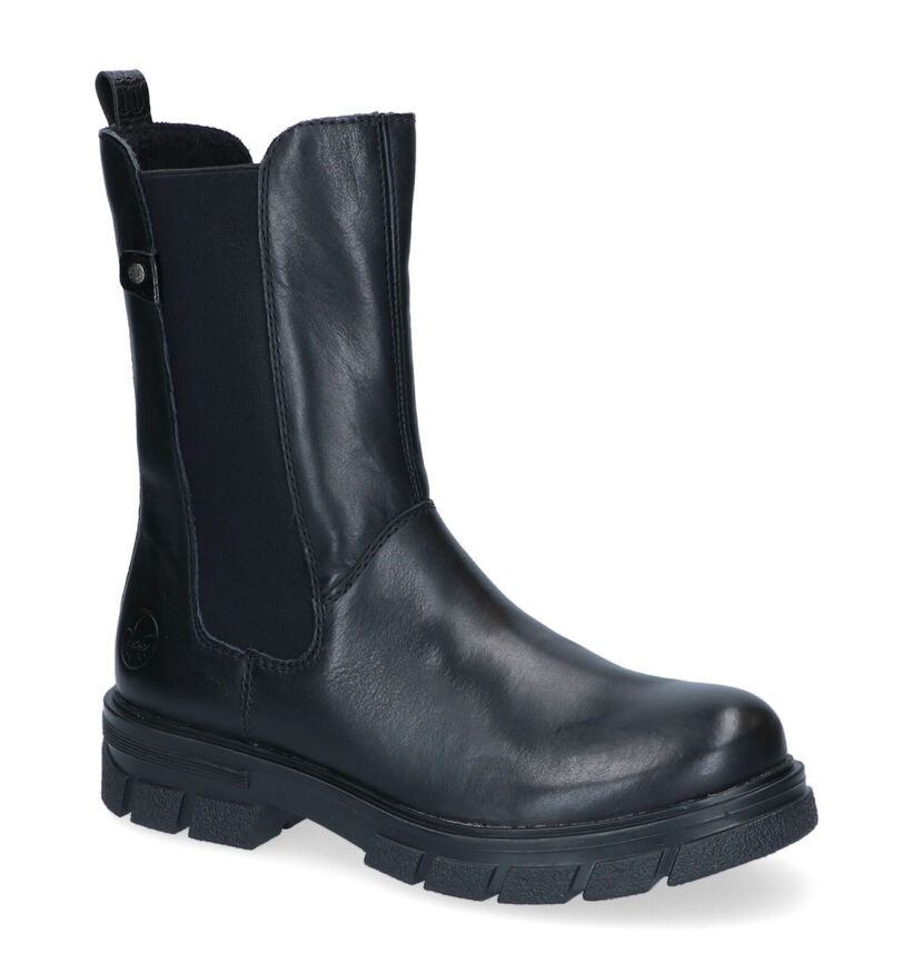 Rieker Bottines Chelsea en Noir en cuir (299385)