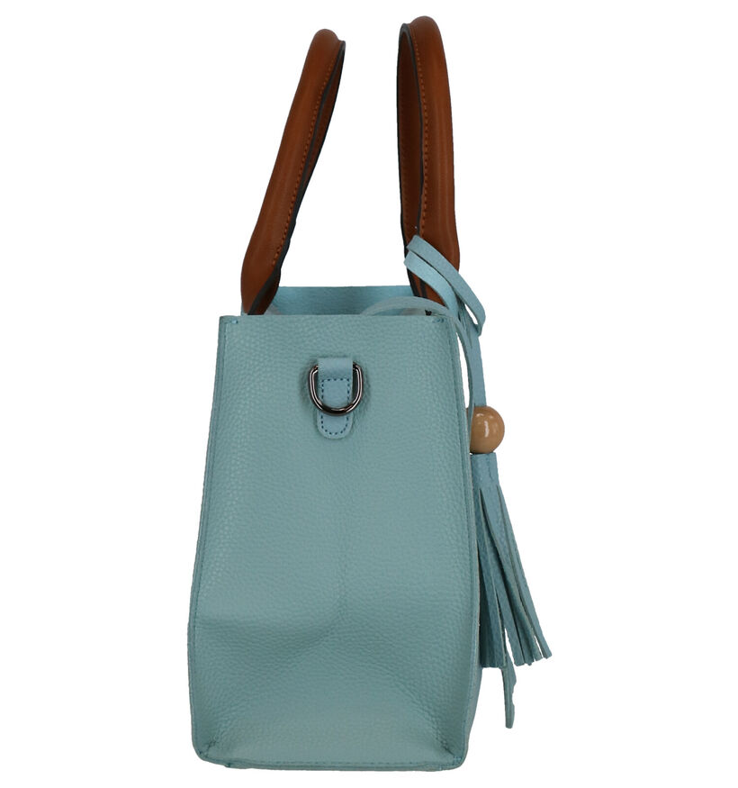 Via Limone Turquoise Handtas in leer (298967)