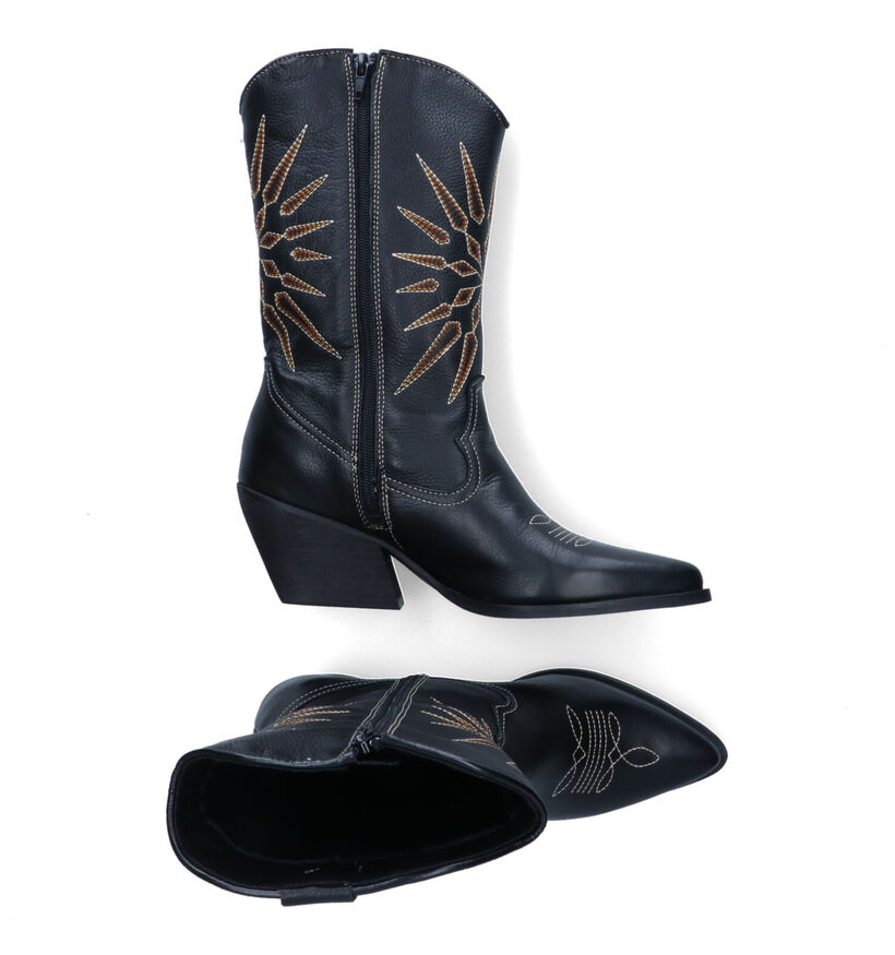 Shoecolate Bottes courtes en Noir en cuir (325143)
