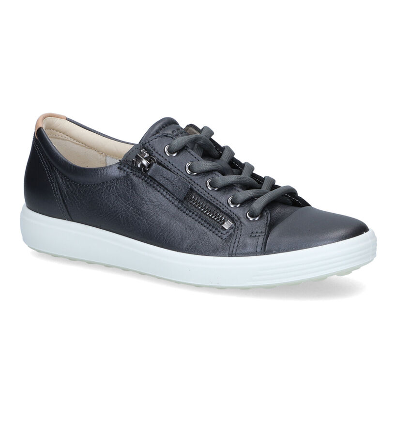 ECCO Soft 7 Chaussures à lacets en Gris pour femmes (314897) - pour semelles orthopédiques