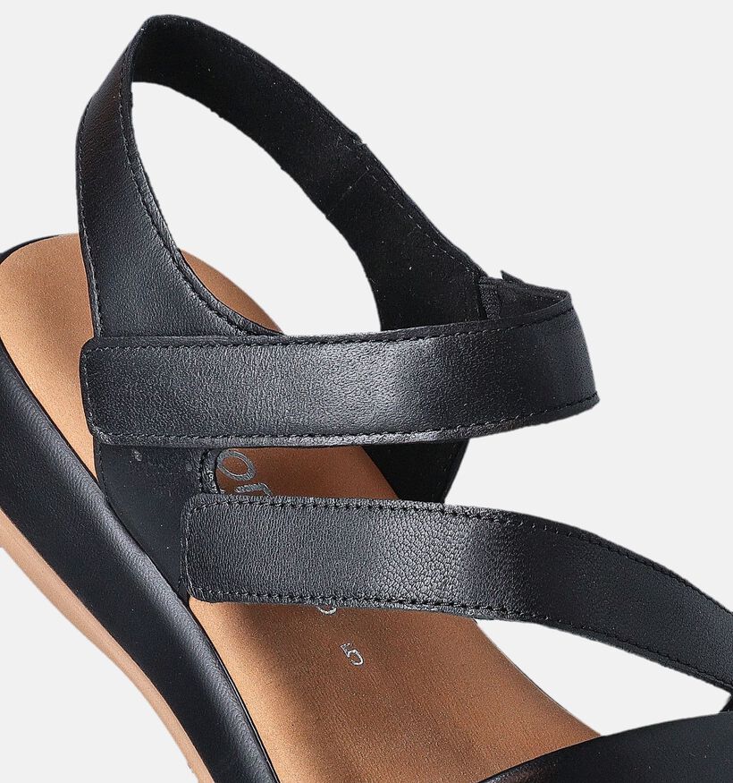 Gabor Zwarte Platte sandalen voor dames (352026)