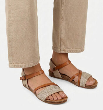 Mustang Sandalen Beige/Groen