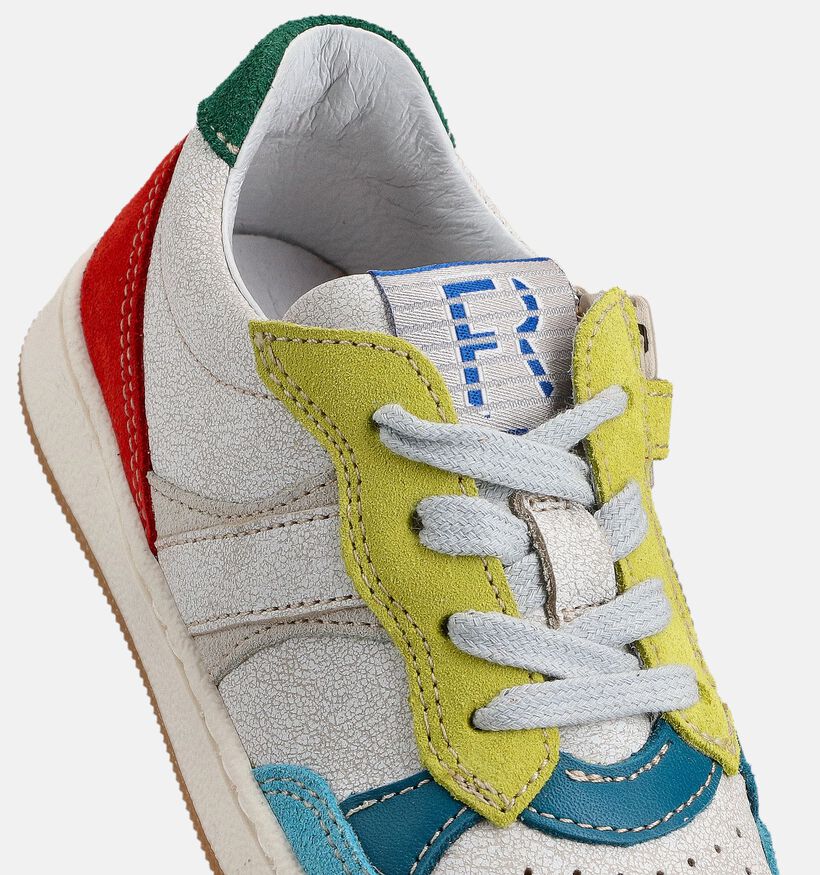 FR by Romagnoli Ecru Sneakers Colorblock voor jongens (372304) - geschikt voor steunzolen