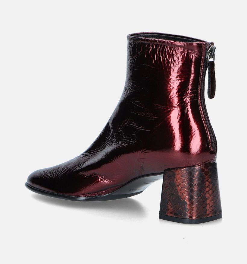 Zinda Bordeaux Enkellaarsjes met hak voor dames (348494)