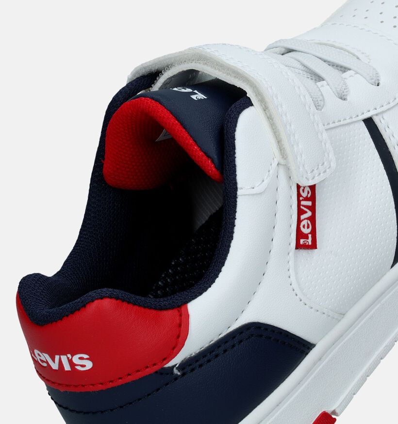 Levi's Kick Vel K Witte Schoenen met elastiek/velcro voor jongens (338608) - geschikt voor steunzolen