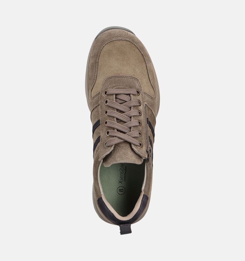 Xsensible SWX3 Chaussures plates en Taupe pour hommes (363767) - pour semelles orthopédiques