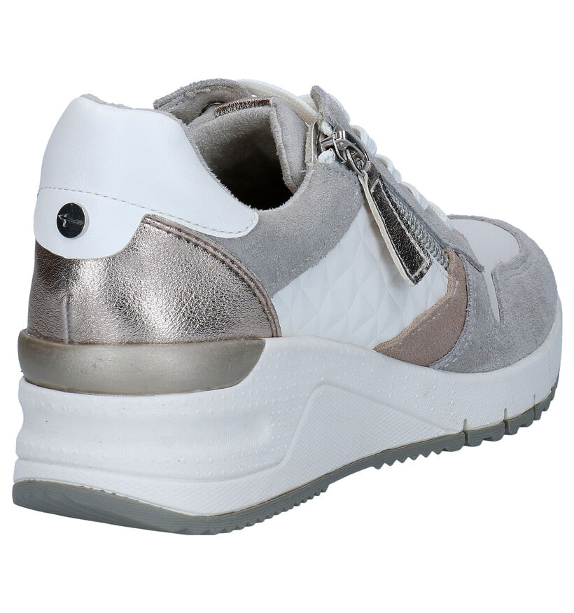 Tamaris Taupe Sneakers in daim (265683)