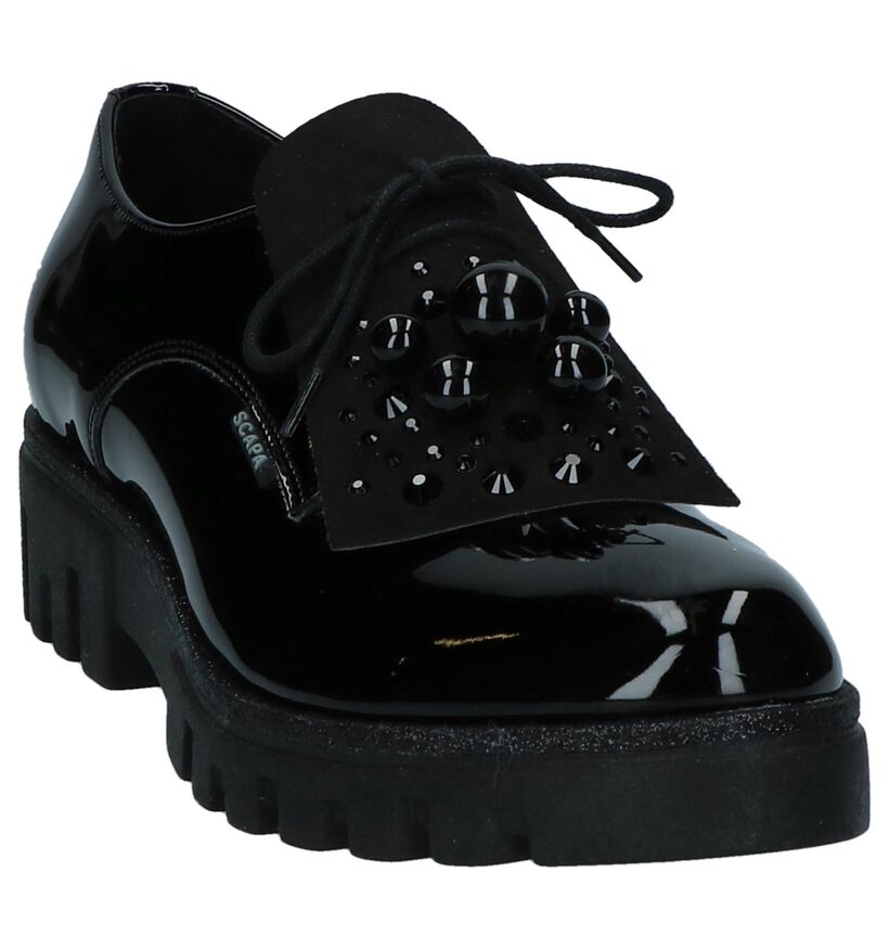 Scapa Chaussures à lacets en Noir en cuir (227352)