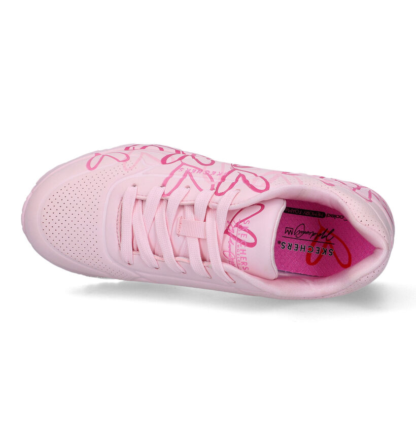 Skechers X J Goldkrown Uno Lite Baskets en Rose pour filles (334317)