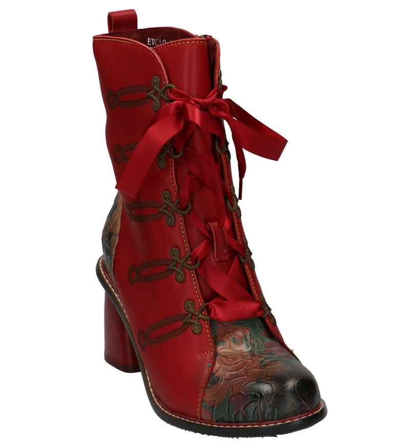 Laura Vita Bottes en Rouge en cuir (261497)