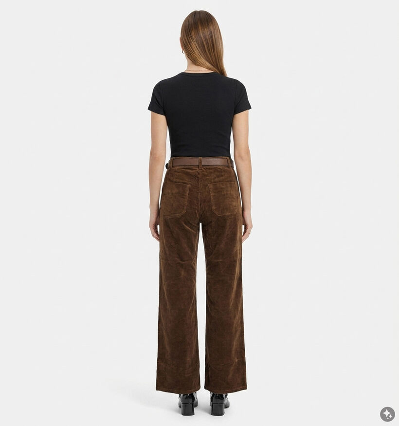 Orfeo Canelle Pantalons classiques en Vert pour femmes (381656)
