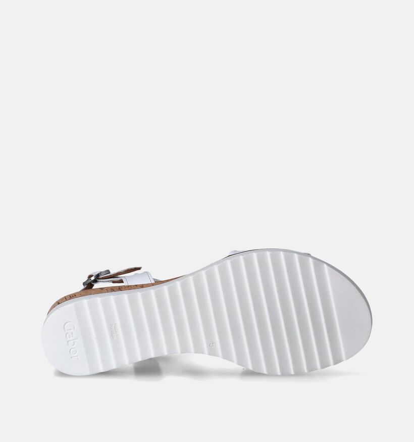 Gabor Witte Sandalen met sleehak voor dames (352039)