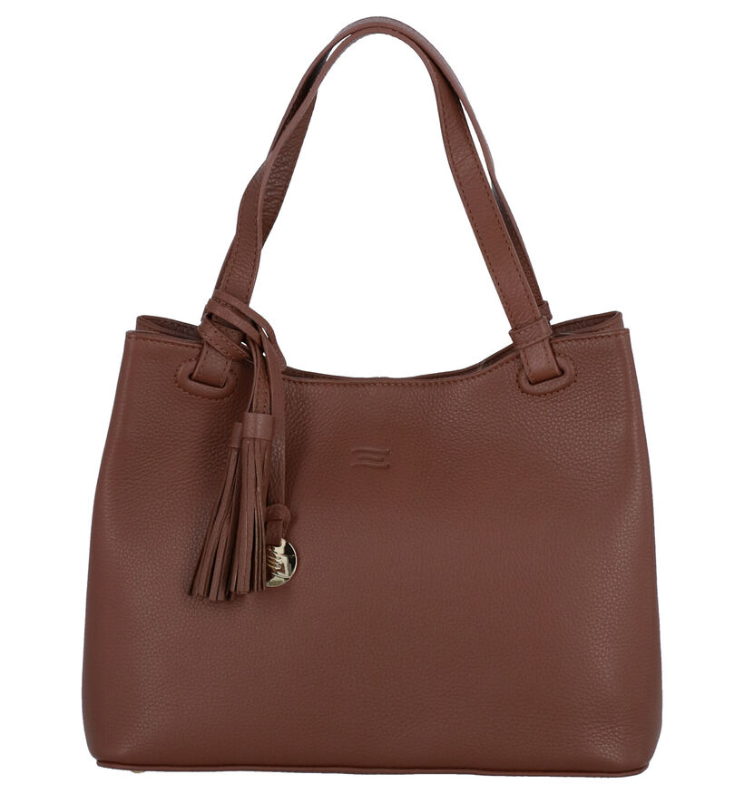 Crinkles Blauwe Schoudertas in leer (311196)