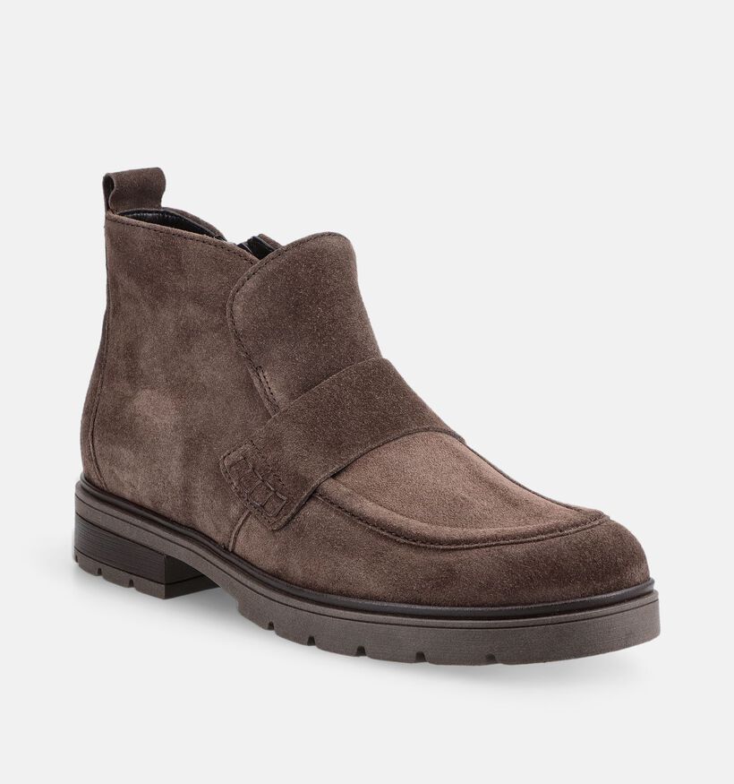 Gabor Comfort Bottines Chelsea en Brun fonc&eacute; pour femmes (380048)