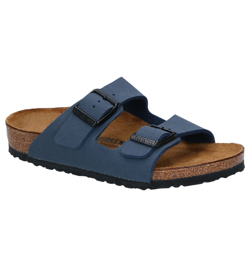 Birkenstock Arizona Birko Flor Nu-pieds en Noir pour garçons (338071)