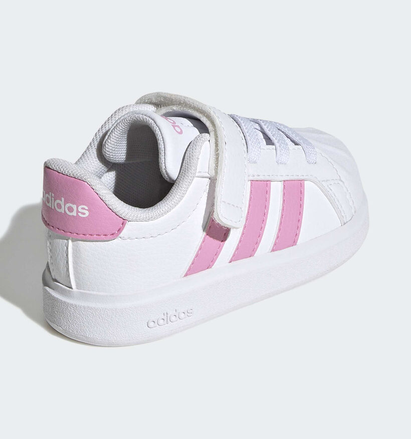 adidas Streettalk Witte/Roze Sneakers voor meisjes (375480)