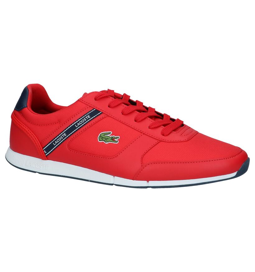 Rode Sneakers Lacoste Menerva Sport in kunstleer (239376)