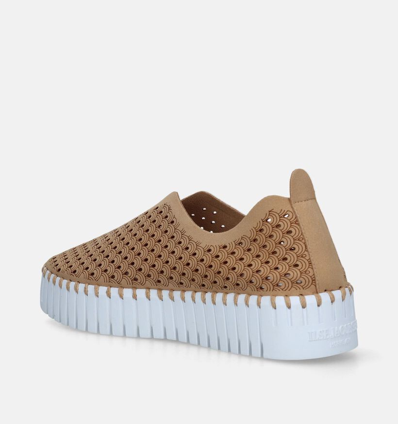 Ilse Jacobsen Tulip Platform Bruine Instappers voor dames (340291) - geschikt voor steunzolen