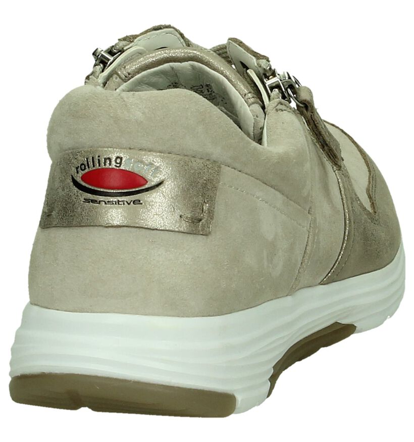 Gabor Rollingsoft Geklede Sneakers Taupe, , pdp