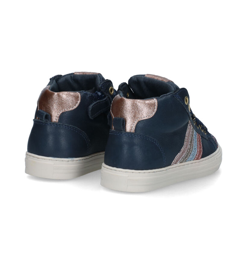 Little David Paris Chaussures hautes en Bleu pour filles (316154) - pour semelles orthopédiques