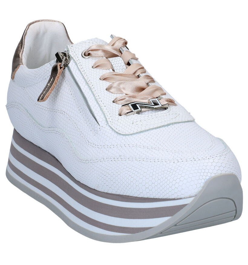 Nathan-Baume Chaussures &agrave; lacets en Blanc en cuir (290021)