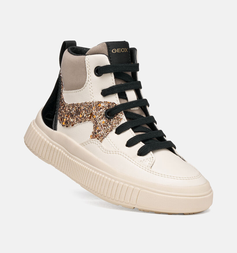 Geox Laquinny Witte/Multi Boots met Veter en Rits voor meisjes (377772) - geschikt voor steunzolen