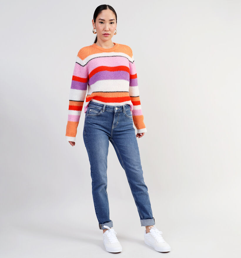 Pieces Brandon Roze Gestreepte trui voor dames (334069)