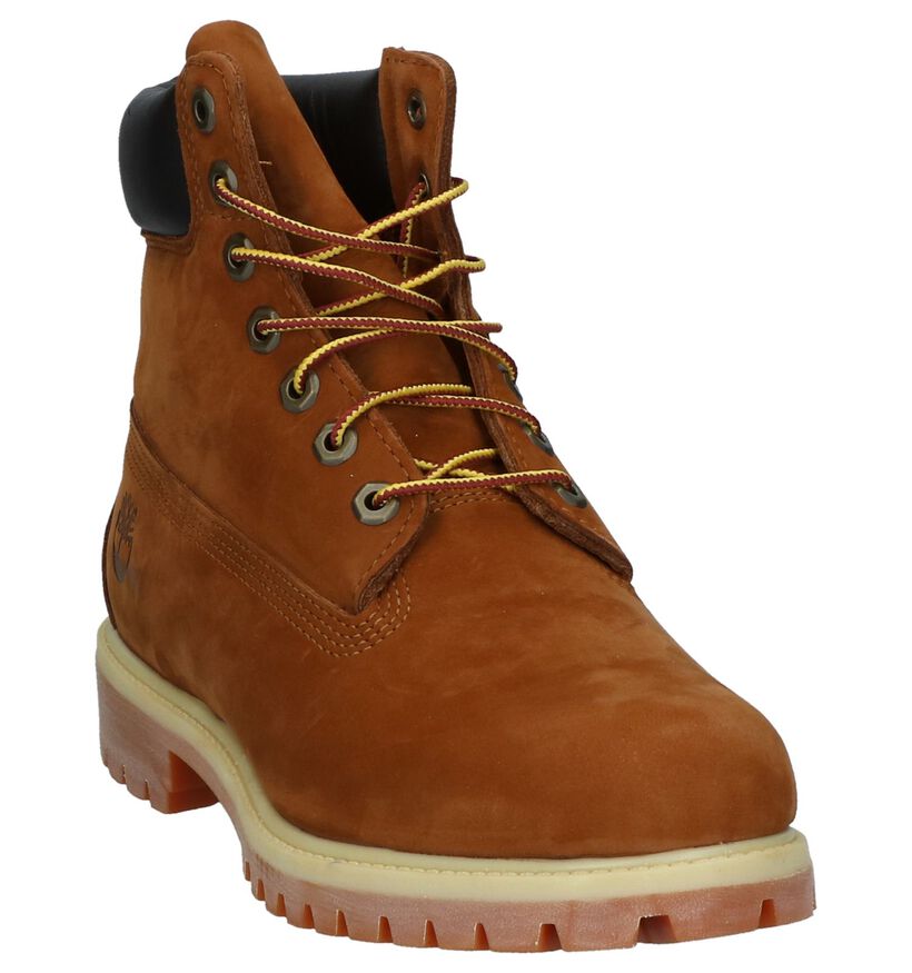 Timberland 6 Inch Premium Bottines en Cognac en nubuck (255586)