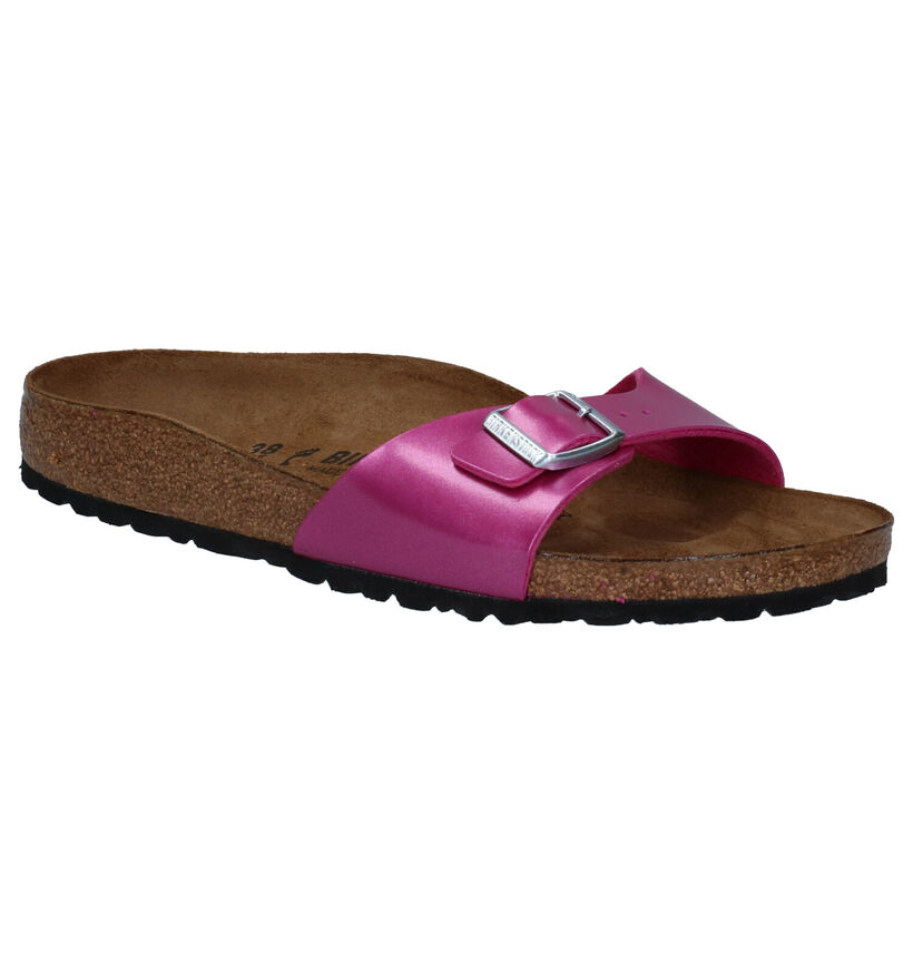 Birkenstock Madrid Birko-Flor Nu-pieds en Blanc pour femmes (338044)