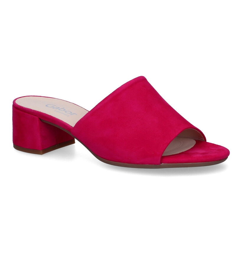 Comfort Nu-pieds à talons en Rose fuchsia pour femmes (308416)