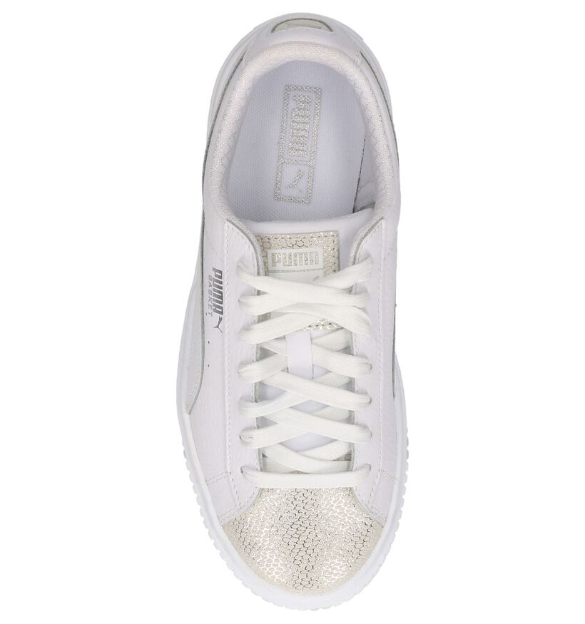 Witte Lage Sneakers Puma Basket Platform, , pdp