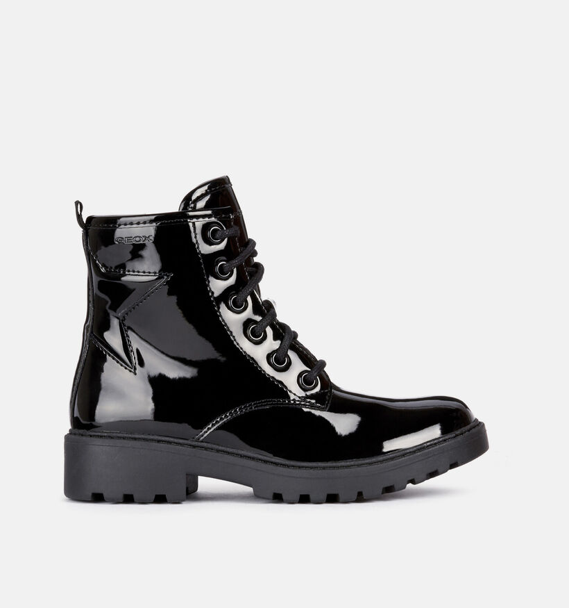 Geox Casey Boots &agrave; lacets en Noir pour filles (377788) - pour semelles orthop&eacute;diques