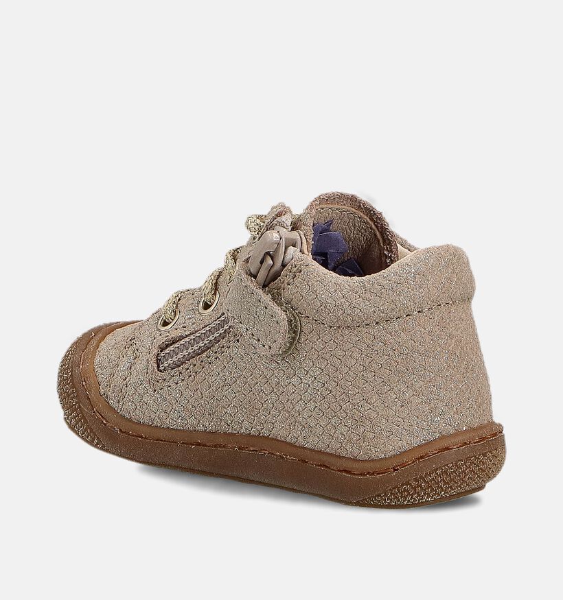 Naturino Cocoon Zip Lizard Gouden Babyschoenen voor meisjes (364266) - geschikt voor steunzolen