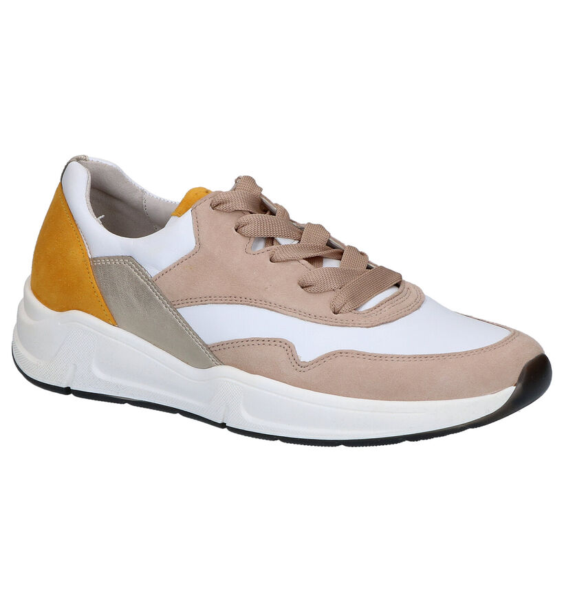 Gabor OptiFit Taupe Veterschoenen in leer (271542)