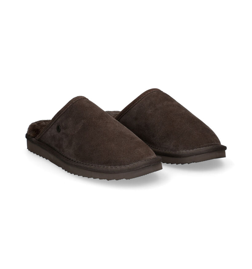 Warmbat Classic Pantoufles en Cognac pour hommes (346339)