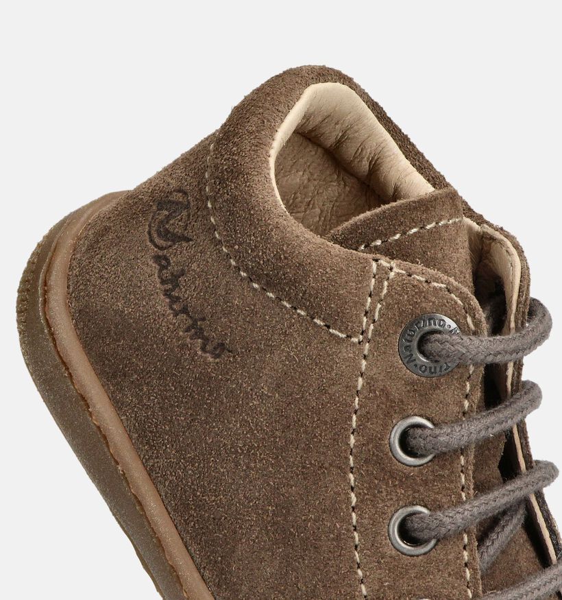 Naturino Cocoon Suede Bruine Hoge Schoenen voor meisjes, jongens (364208) - geschikt voor steunzolen