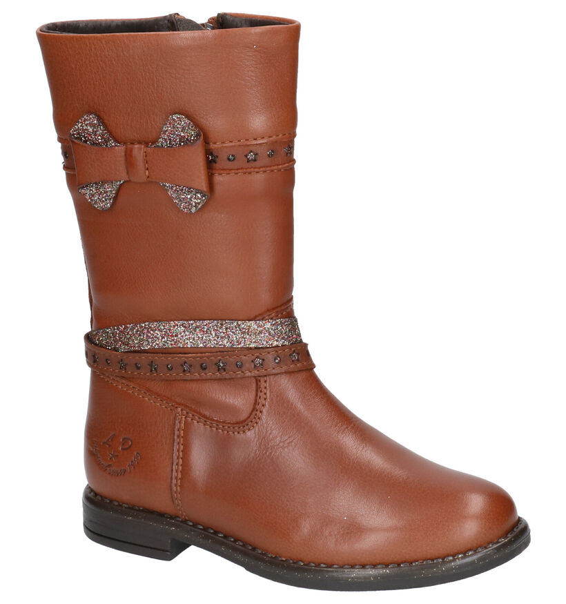 Little David Bottes hautes en Cognac en cuir (261281)