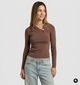 Vero Moda Jain Buckle Pull en Marron pour femmes (379685)
